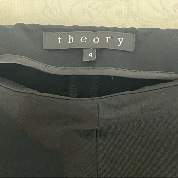 🚨Theory Basic Black Ankle Slit Work Pants with Side Zipper Size 4 - Picture 9 of 16